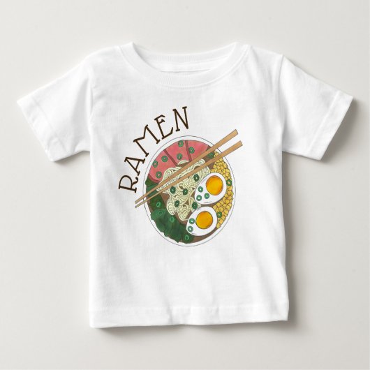 Ramen Noodles Bowl Japanischer Restaurant Feinschm Baby T-shirt (Vorderseite)