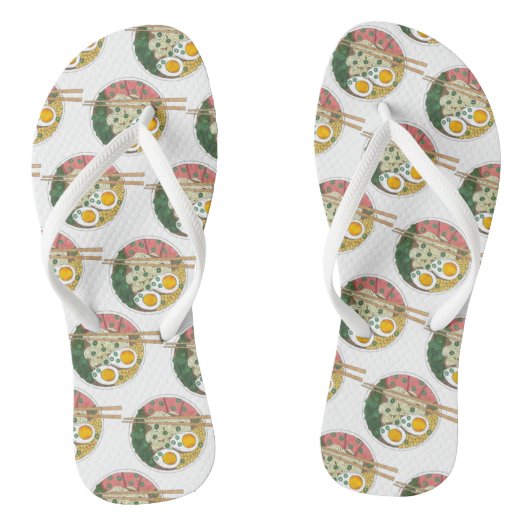 Ramen Noodles Bowl Japanischer Restaurant Feinschm Badesandalen (Fußbett)