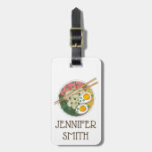 Ramen Noodles Bowl Japanischer Restaurant Feinschm Gepäckanhänger (Vorderseite vertikal)