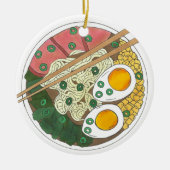 Ramen Noodles Bowl Japanischer Restaurant Feinschm Keramikornament (Vorne)