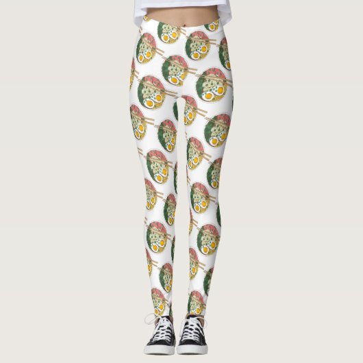 Ramen Noodles Bowl Japanischer Restaurant Feinschm Leggings (Vorderseite)