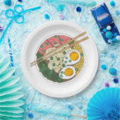 Ramen Noodles Bowl Japanischer Restaurant Feinschm Pappteller (Party)
