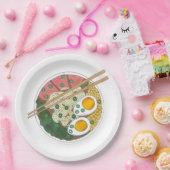 Ramen Noodles Bowl Japanischer Restaurant Feinschm Pappteller (Party)