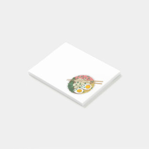 Ramen Noodles Bowl Japanischer Restaurant Feinschm Post-it Klebezettel