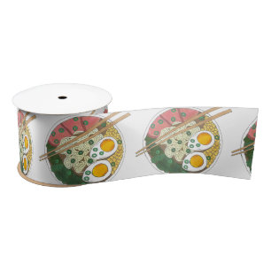 Ramen Noodles Bowl Japanischer Restaurant Feinschm Satinband