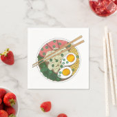 Ramen Noodles Bowl Japanischer Restaurant Feinschm Serviette (Beispiel)