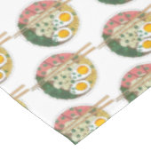 Ramen Noodles Bowl Japanischer Restaurant Feinschm Tischdecke (Schrägansicht)