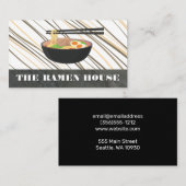 Ramen Noodles Bowl und Chopsticks Visitenkarte (Vorne/Hinten)