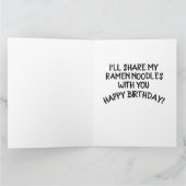 RAMEN NOODLES CAT OVERSIZED BIRTHDAY CARD DANKESKARTE (Innenseite)