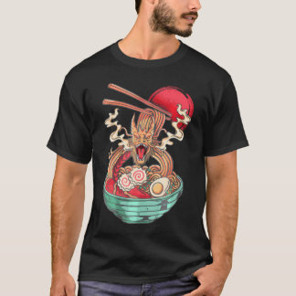 Ramen Noodles Dragon Anime Japanisch Kawaii T-Shirt