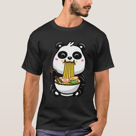 Ramen Noodles Panda Bear T-Shirt (Vorderseite)