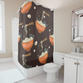 Ramen Noodles: Vintage Grafiken Duschvorhang (Beispiel)