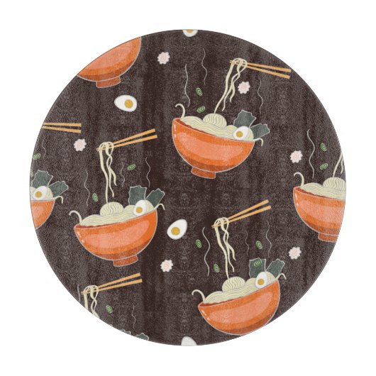 Ramen Noodles: Vintage Grafiken Schneidebrett (Vorderseite)