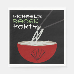 Ramen-Nudeln Asiatische Schale Party Serviette