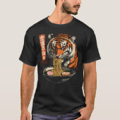 Ramen Obsessed Tiger Funny T-Shirt (Vorderseite)