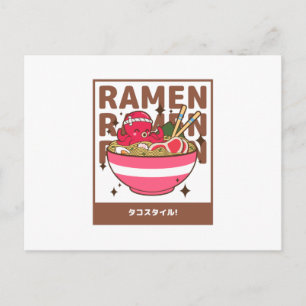 Ramen Octopus Style - Ramen With Octopus Postkarte