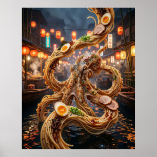 Ramen Oktopus Markt Poster