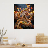 Ramen Oktopus Markt Poster (Küche)