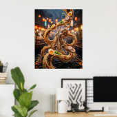 Ramen Oktopus Markt Poster (Heimbüro)