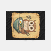 Ramen Owl Noodle Kawaii Lover Japanese Funny Graph Fleecedecke (Vorderseite (Horizontal))