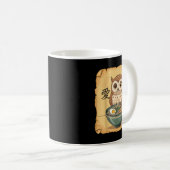 Ramen Owl Noodle Kawaii Lover Japanese Funny Graph Kaffeetasse (VorderseiteRechts)
