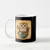 Ramen Owl Noodle Kawaii Lover Japanese Funny Graph Kaffeetasse (Links)