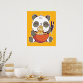 Ramen Panda Niedlich Poster (Küche)