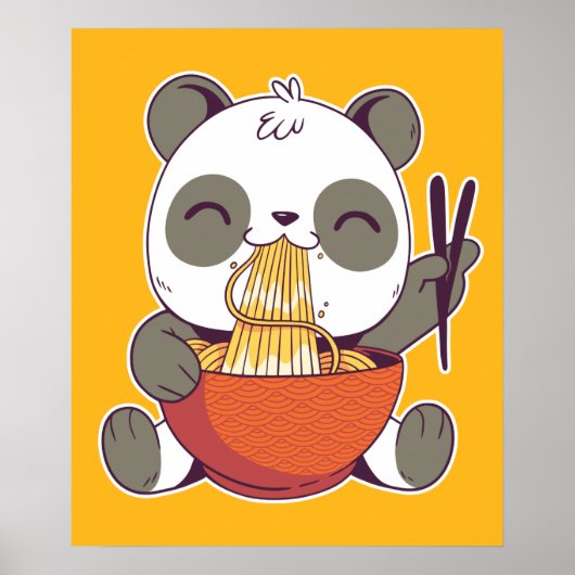 Ramen Panda Niedlich Poster (Vorne)