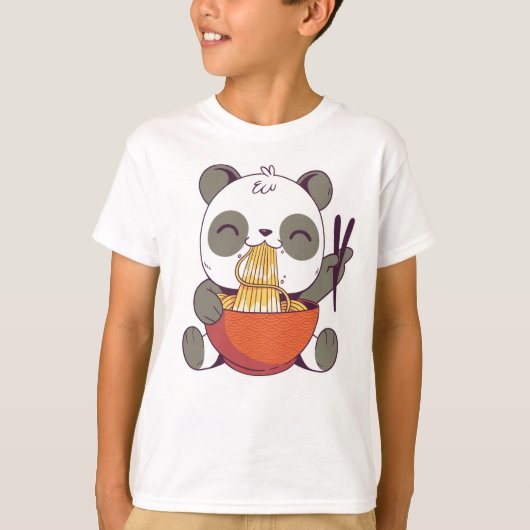 Ramen Panda Niedlich T-Shirt (Vorderseite)