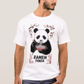 Ramen Panda Nudelfan T-Shirt (Vorderseite)