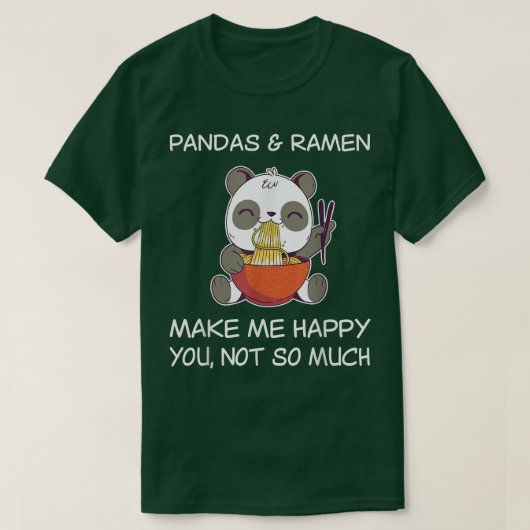 Ramen Panda Shirt Sarcastic Panda Lover Ramen Love (Design vorne)