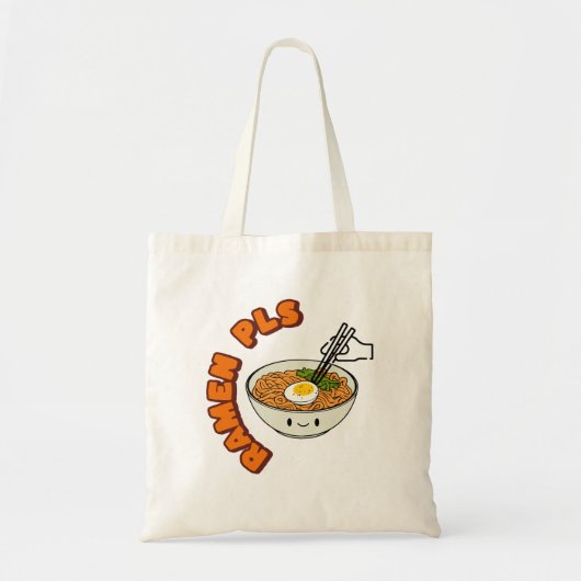 Ramen PLS Tote Bag Tragetasche (Vorne)