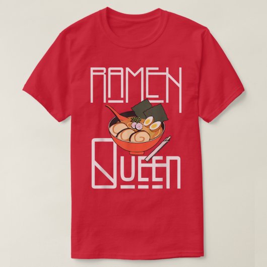 Ramen Queen, Kawaii for Teen Girls Women, Japanisc T-Shirt (Design vorne)