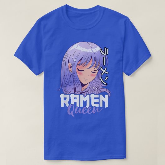 Ramen Queen mit einem Anime-Mädchen T-Shirt (Design vorne)