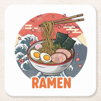 Ramen Rechteckiger Pappuntersetzer