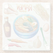 Ramen Recipe Glass Untersetzer (Rückseite)
