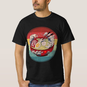 Ramen Retro-Stil Vintage Anime Japanisches Geschen T-Shirt