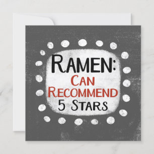 Ramen Review 5 Sterne Grußkarte Karte