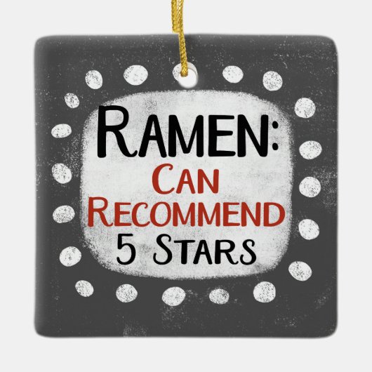Ramen Review 5 Sterne Ornament (Vorderseite)