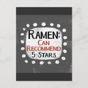 Ramen Review 5 Sterne Postkarte