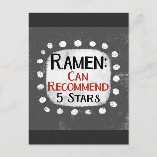 Ramen Review 5 Sterne Postkarte (Vorderseite)