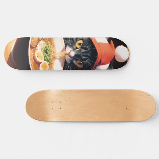 Ramen Rollin' Rascal: Katze auf einem Skateboard (Horizontal)