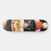 Ramen Rollin' Rascal: Katze auf einem Skateboard (Horizontal)