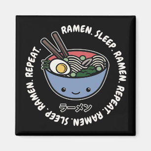 Ramen-Schlaframen-Wiederholung Kawaii Magnet