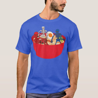 Ramen Sculls 4. Juli Amerikanische Flagge USA 1442 T-Shirt