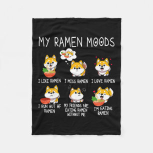 Ramen Shiba Inu Dog Lover Japanische Nudeln für Mä Fleecedecke