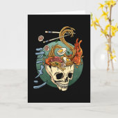 Ramen Skull Japanischer Noodle Skull Anime Great W Karte (Gelbe Blume)