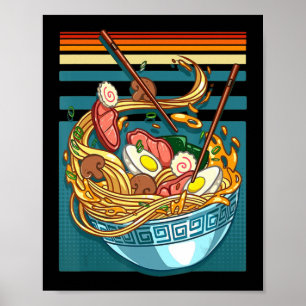 Ramen-Stil Vintage-Anime Japanische Lebensmittel-G Poster