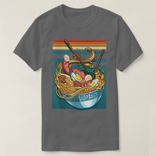 Ramen Style Vintag Anime Japanisches Lebensmittelm T-Shirt (Design vorne)