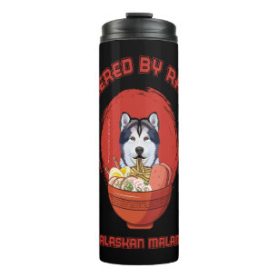 Ramen Sushi American Eskimo Dog T - Shirt Thermosbecher